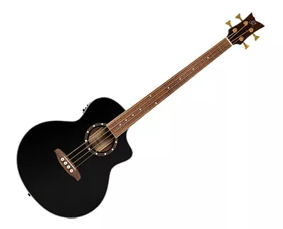 Ortega Guitars D8CE-4 Deep Series Medium Scale A/E Bass - Black - Used • $329.99