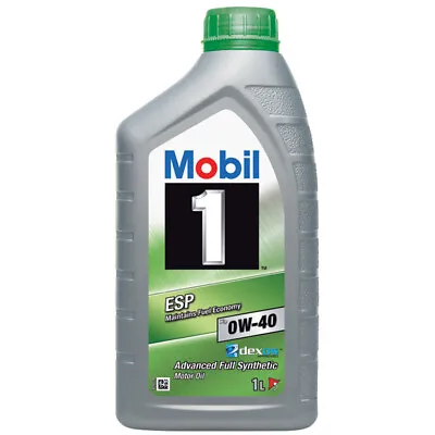 £19.71 • Buy Mobil 1 ESP 0W-40 X3 1 Litre Car Engine Oil Lubricants 154147 Full Synthetic