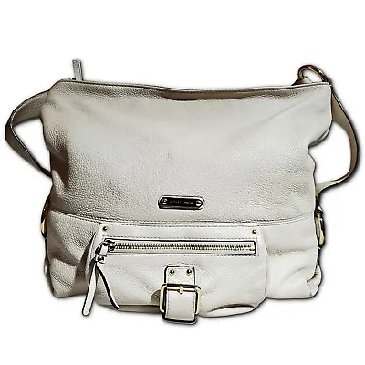 Michael Kors Pebbled Leather Shoulder Bag Vanilla White Austin 2013 Slouchy Hobo • $74.99