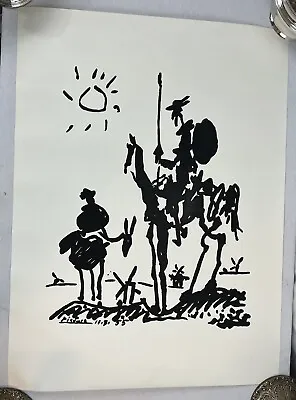 $239.65 • Buy PABLO PICASSO Litho Don Quixote Sancho Panza De Mancha Ink Print Ca 1955