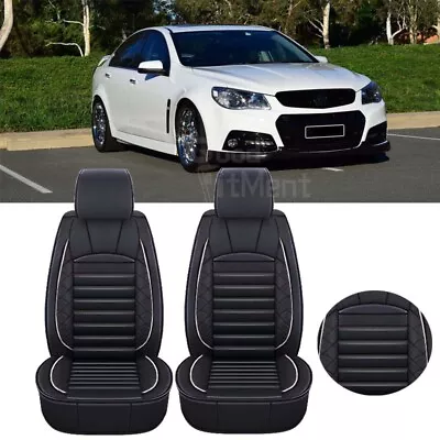 For Holden VE VF Commodore Full Set Front 2Pcs Car Seat Covers PU Leather White • $99.99