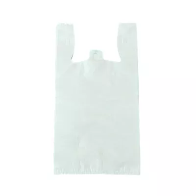 Reusable MEDIUM Heavy Duty Plastic Singlet Bags Shopping Checkout Bag 36um Thick • $16.60