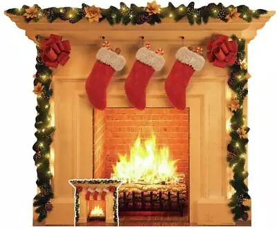 Star Cutouts Christmas Fireplace Cardboard Cut Out Lifesize Cardboard Cut Out • £39.95