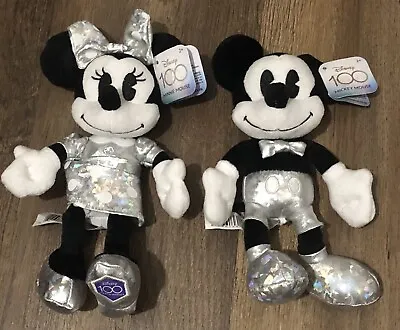 Disney 100 Years Of Wonder Mickey & Minnie Mouse 9  Plush (2023) NEW W/TAGS • $24.99