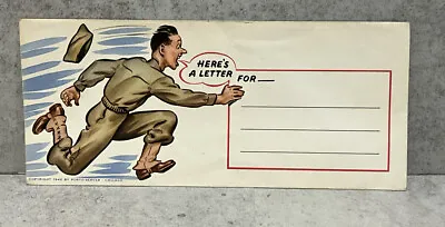 Vintage WWII Military Envelope “Here’s A Letter For —“ 1942 Porto-Server Chicago • $9