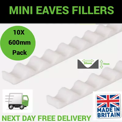 Mini Profile Corrugated PVC Corrugated Roof Sheet Eaves Fillers Pack Of 10 • £10