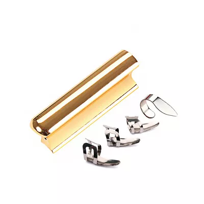 Lap & Pedal Guitar Slide Stainless Tone Bar Hawaiian Slider Finger Thumb Pick • $13.36