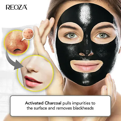 Charcoal Activated Black Face Mask Blackhead Remover Peel Off Facial Black Mask • £3.95