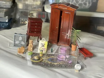 Vintage Dollhouse Furniture And Accessory Lot 1:12 Miniatures • $27