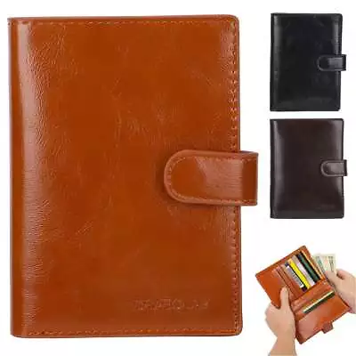 Leather Travel Passport Holder Wallet For Men And Women Unisex RFID Blocking • $8.82