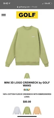 Golf Wang Green Crewneck Mini 3d Logo Sage Xxl 2XL Tyler The Creator • $200