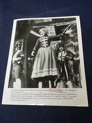 Vintage 'The Daughter Of The Regiment' Wolf Trap In D.C. Glossy Press Photo • $17