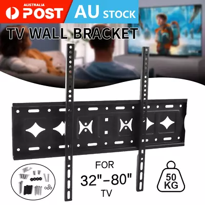 $17.69 • Buy TV Wall Mount Bracket Fixed Slim LCD LED 32 40 42 47 50 55 60 62 65 70 75 Inch