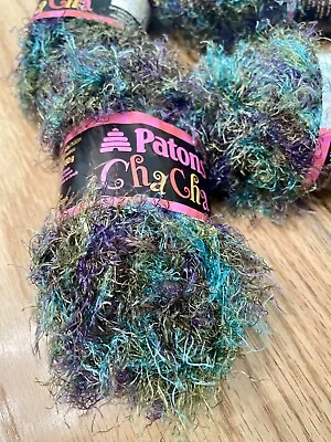 Patons Cha Cha Yarn Eyelash Discontinued Jazz Nylon 6 Skeins Dye Lot 137755 • $6.50