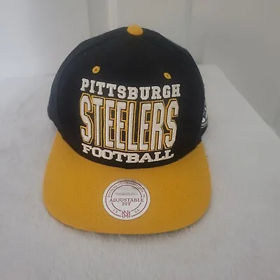 Mitchell & Ness Pittsburgh Steelers Black Snapback Hat Vintage Collection  • $16.99