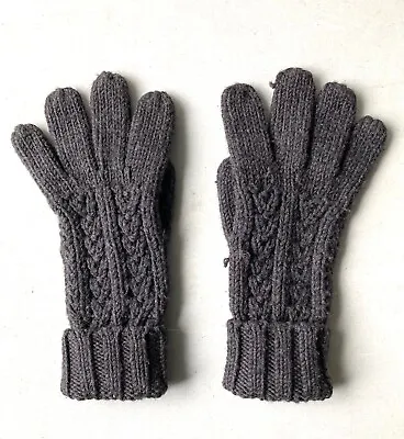 Eddie Bauer Women's Gray 100% Wool Gloves ~ One Size ~ Great Condition!!!! • $22