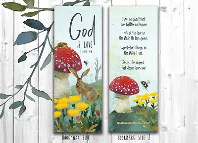 £4.40 • Buy Bible Verse Bookmarks - Pack Of 10 God Is Love - Christian Sunday School Prizes