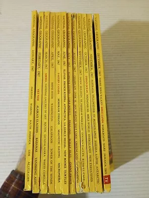 National Geographic Set Of 12 Issues 1967 Bible Lands Indian Ocean Vietnam • $17.98