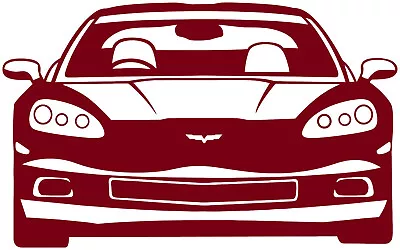 C6 Chevy Corvette Frontal View Vinyl Decal Your Color Choice Sticker • $9.68