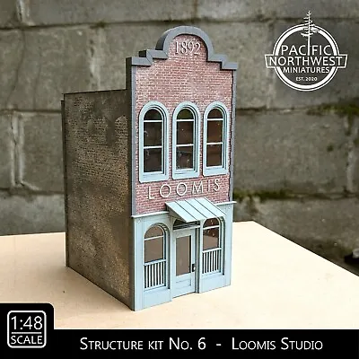 Pacific Northwest Miniatures - 1:48 O Scale Kit  Loomis Studio  (unpainted Wood) • $69.95