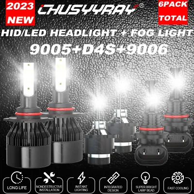 For 2007-2011 Lexus GS350 - Front LED HID Headlight+Fog Light 6x Bulbs Combo Kit • $31.04