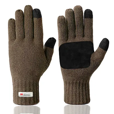 EvridWear Mens Winter Warm Knitted Thermal Touchscreen Gloves With 3M Thinsulate • $17.58