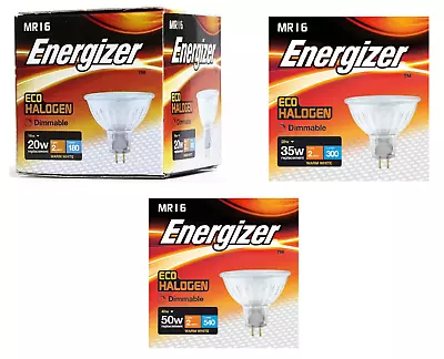 Variety Of Energizer Eco Halogen MR16 Spotlight Bulbs (16w / 28w / 40w) - 3000k • £4.99