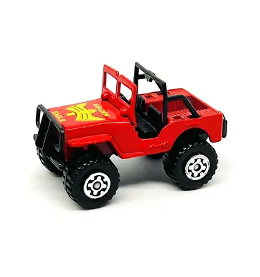 Matchbox International 5 Jeep 4 X 4 In Bright Red With Metal Base Mint! • £8