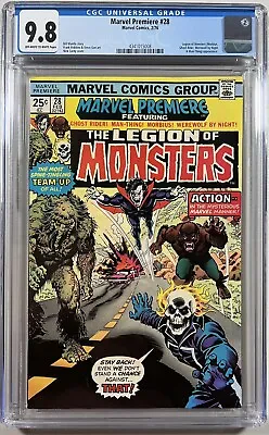 Marvel Premiere 28 (Marvel 1976) CGC 9.8 **1st Appearance Legion Of Monsters** • $4999