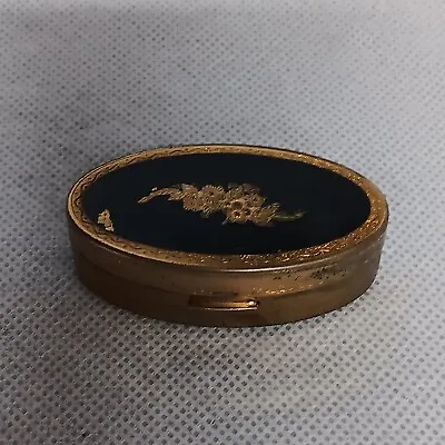 Max Factor Lipstick Holder Case Floral Gold Mirror Vintage • $16.95