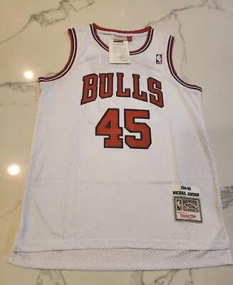 Michael Jordan #45 Chicago Bulls White Jersey Men's XL • $55