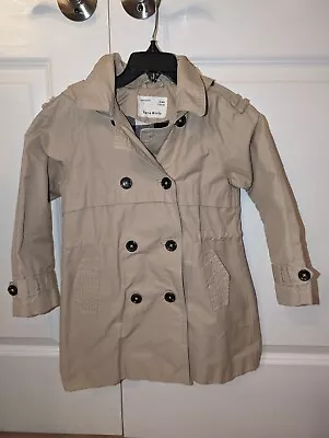 ZARA KIDS Girls Sz 6 Years 116cm Beige/Stone/Taupe Trench Coat Jacket • $14.99