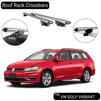 $94.90 • Buy Fits VW Golf SportWagen - Roof Rack Cross Bars - Load Bars - Silver