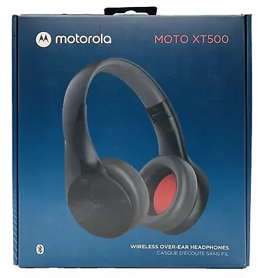 NEW Motorola MOTO XT500 Black Wireless Over-Ear Headphones Noise Isolation • $55.42