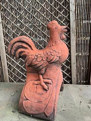 £74.36 • Buy Rooster Ridge Tile Chicken Hen Roof Finial Decorative Half Round Pan Tile 