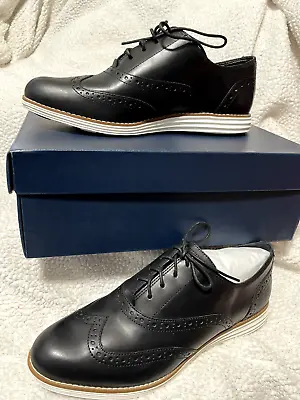 Mens Cole Haan Shoes ~ 10.5b ~ Original Grand Wing Ii ~ W02618 Black ~ New • $59.99