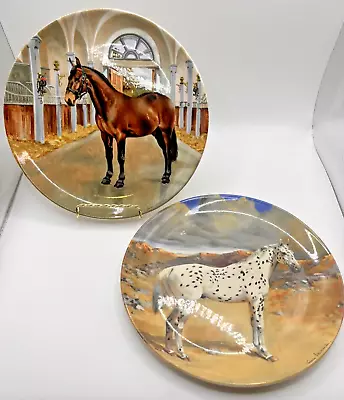 Spode Noble Horse Collection Plates #6 #8 '89 Equestrian S2 VTG • $15