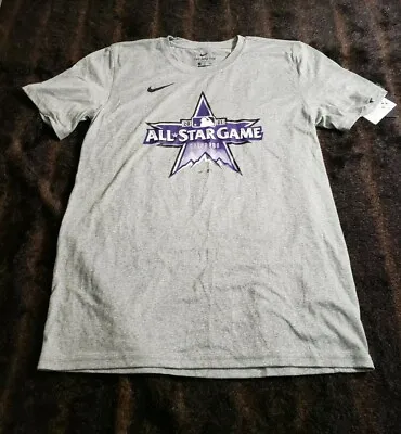 The Nike Tee Dri-Fit Mens Small Gray Short Sleeve All Star Game MLB Shirt • $10.88