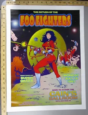 $75 • Buy 1997 Rock Concert Poster Foo Fighters Super Grass David Dean Cains Ballroom
