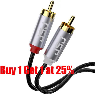 3.5mm Jack To 2 X RCA Phono - 1-5m Shielded OFC Aux Mini Twin Phono Audio Lead • £4.85