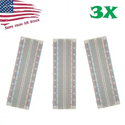 3X MB-102 830 Point Prototype PCB Solderless Breadboards Protoboards 3Pcs US • $8.79