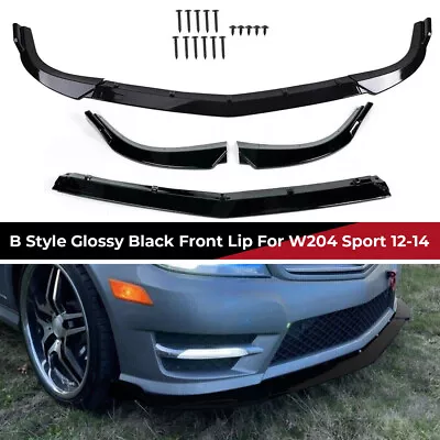 For Benz C Class W204 Sport 2012-2014 Front Bumper Lip Splitter Spoiler Custom • $51.19