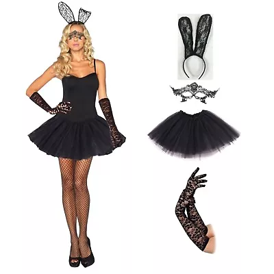 Adult Sexy Bunny Halloween Tutu Costume Rabbit Fancy Dress Cosplay Easter Party • £13.46