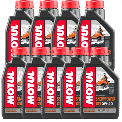 Motul Snowpower 9 Liters 0W-40 4T Motor Oils 4 Stroke 100% Synthetic 9 X 1L • $110.95