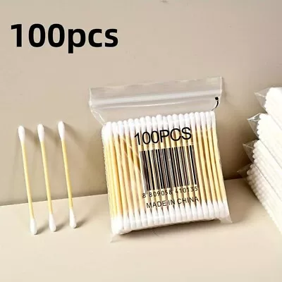 Double-headed 100PC Cotton Swabs Disposable Ear Cleaning Cotton Swabs • £5