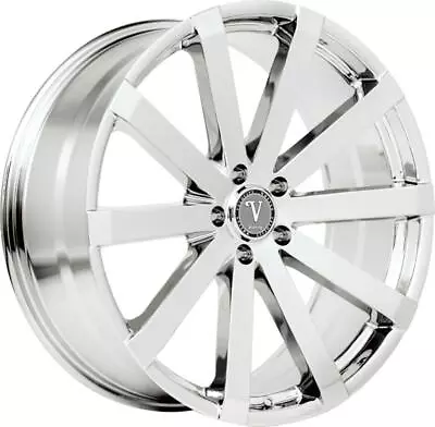 24 Inch 24x8.5 VELOCITY VW12 CHROME Wheels Rims 5x4.5 5x114.3 +30 • $1872.06