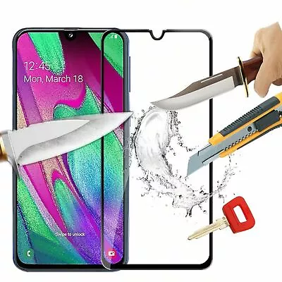 For Samsung Galaxy A10 3D Full Cover Tempered Glass Shockproof Screen Protector • £2.85