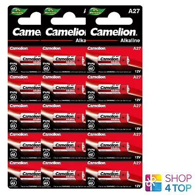 15 Camelion Alkaline 27A Batteries 12V L828F EL-812 EL812 G27A L828 Exp 2024 New • $33.59