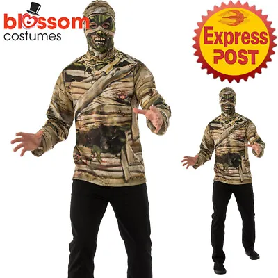 CA1314 Mens Undead Mummy Egyptian Death Fancy Dress Up Costume Shirt Halloween • $24.75