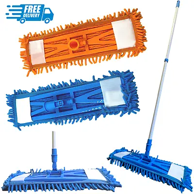 £6.99 • Buy Extendable Microfibre Mop Floor Duster Head Handle Cleaner Sweeper Tile Wet Dry